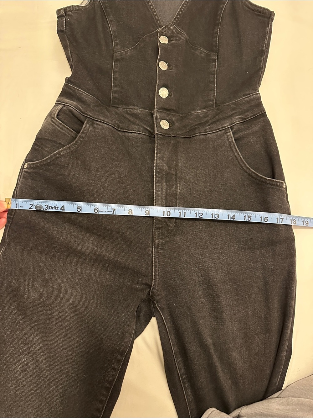 Pilcro Black Button-down Flare Jumpsuit from Anthropologie - Picture 16 of 16